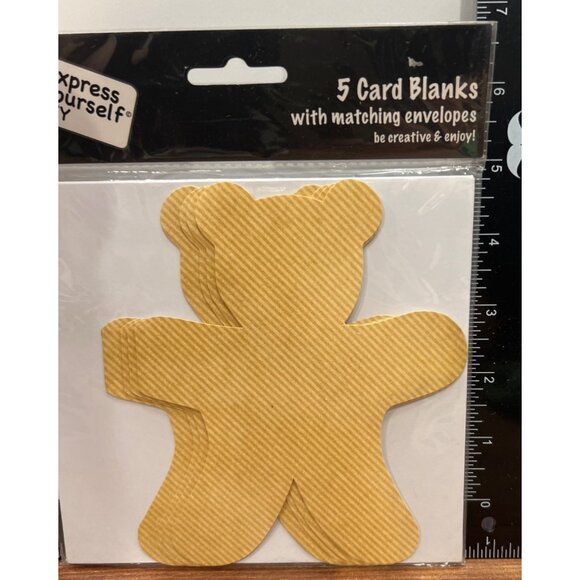 Teddy Bear Shaped Card Blanks Express Yourself DIY Card making DIYCO76 - Picture 2 of 3